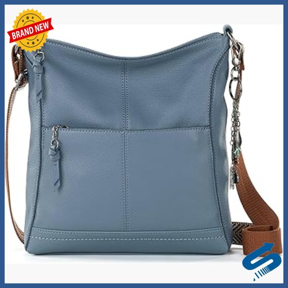 Leather Crossbody Bag with Adjustable Strap Multiple Pockets for Everyday